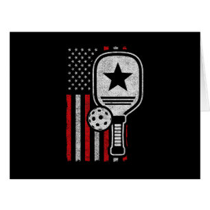 Pickleball Player - American Flag Pickleball - Pic Cards