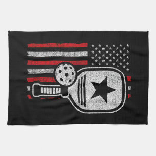 Pickleball Player - American Flag Pickleball - Pic Kitchen Towel