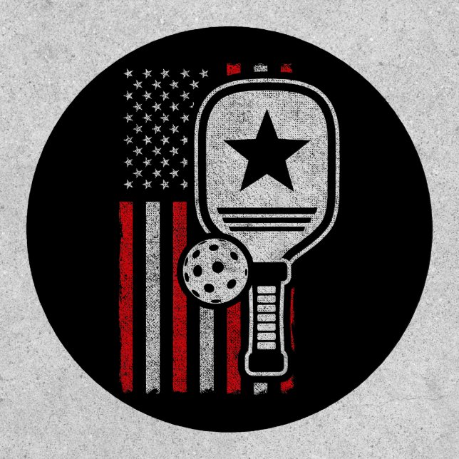 Pickleball Player - American Flag Pickleball - Pic Patch (Front)