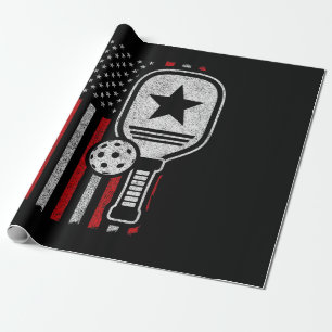 Pickleball Player - American Flag Pickleball - Pic Wrapping Paper