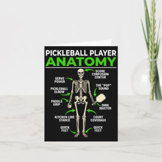 Pickleball player anatomy funny dink pickle ball card