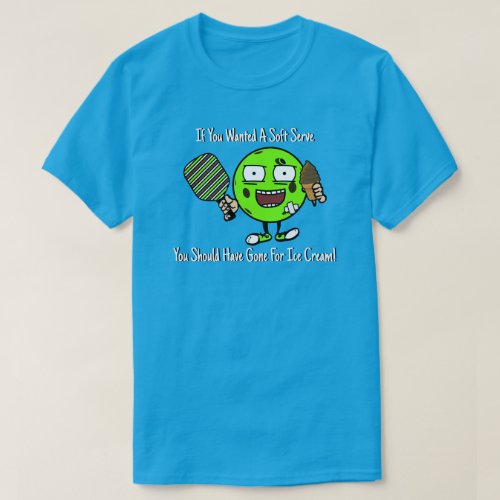 Pickleball Player Chocolate Soft Serve Green Funny T_Shirt