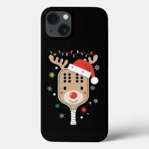 Pickleball Player Christmas Holiday Reindeer Xmas iPhone 13 Case