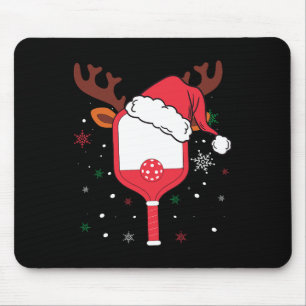 Pickleball Player Christmas Holiday Reindeer Xmas Mouse Pad