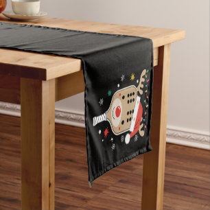 Pickleball Player Christmas Holiday Reindeer Xmas  Short Table Runner