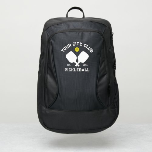 Pickleball Player Club City Name Personalized Text Port Authority Backpack