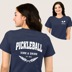 Pickleball Player Club Team Custom Front Back Tri-Blend Shirt