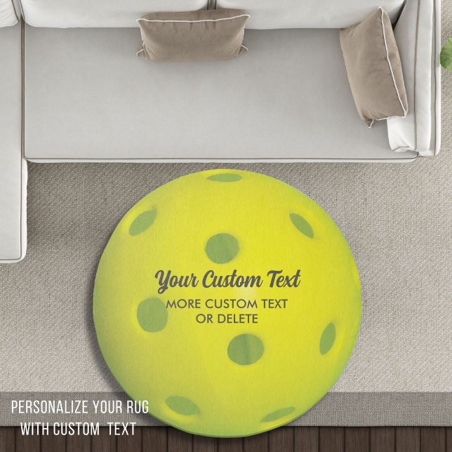 Pickleball Player, Club, Team Name Personalized Rug (Creator Uploaded)