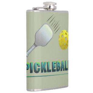 Pickleball Player - Cool Paddle Art Flask