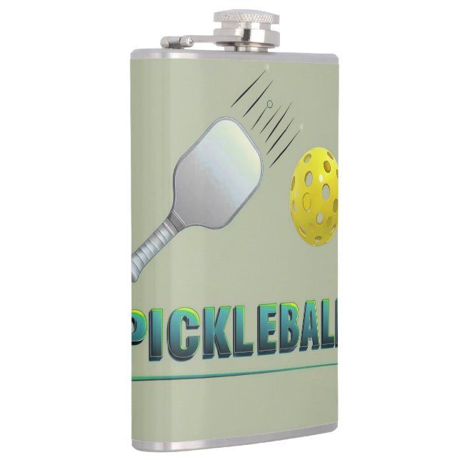 Pickleball Player - Cool Paddle Art Flask (Right)