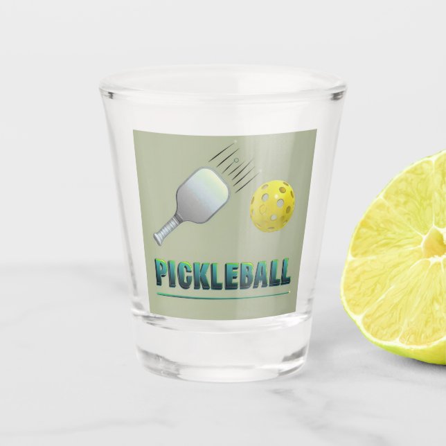 Pickleball Player - Cool Paddle Art Shot Glass (Front)