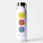 Pickleball Player Custom Name Water Bottle<br><div class="desc">Pickleball Player Custom Name Water Bottle</div>