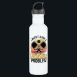 Pickleball Player Dinking Love Pickleball Retro Stainless Steel Water Bottle<br><div class="desc">Pickleball saying with retro sunset: I Might Have A Drinking Problem. Gift for people who play pickleball as a hobby and who love to play pickleball matches on the field.</div>