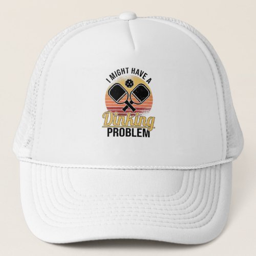 Pickleball Player Dinking Love Pickleball Retro Trucker Hat