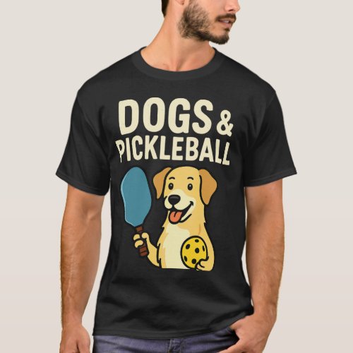 Pickleball Player Dog Lover Mom Dad Owner Pug Chih T-Shirt