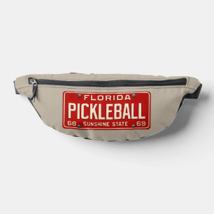 Pickleball Player Fan Retro Florida License Plate Fanny Pack