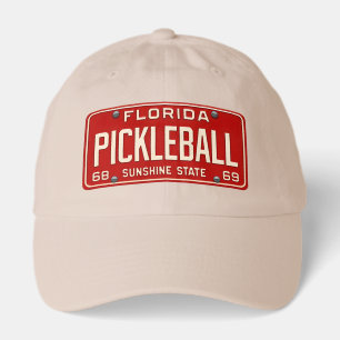 Pickleball Player Fan Retro Florida License Plate Hat
