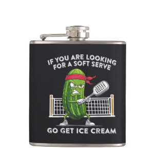 Pickleball Player Funny Flask