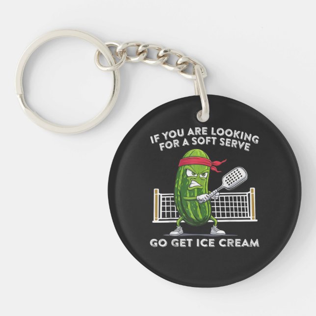 Pickleball Player Funny Keychain (Front)