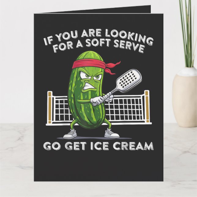 Pickleball Player Funny Letterpress Thank You Card (Front)