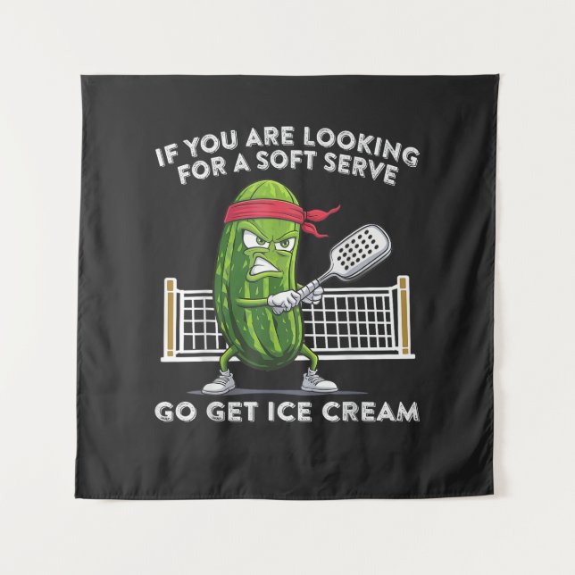 Pickleball Player Funny Tapestry (Front)