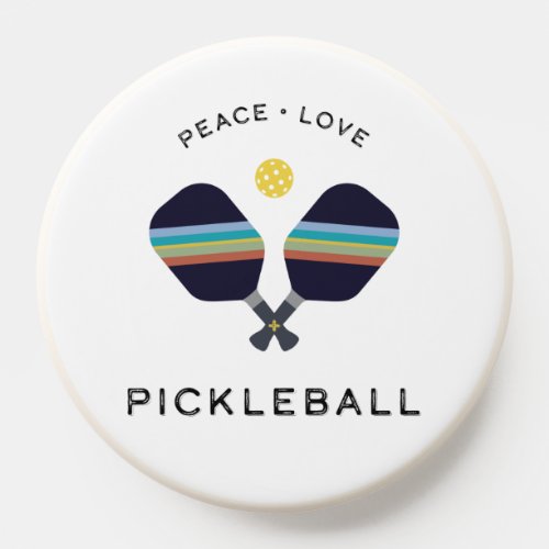 Pickleball Player Gift Peace Love and Pickleball  PopSocket