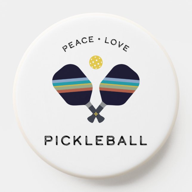 Pickleball Player Gift Peace Love and Pickleball  PopSocket (Popsocket)