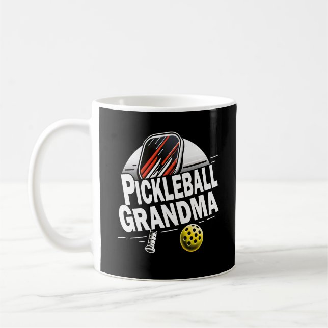 Pickleball Player Grandma Funny Coffee Mug (Left)
