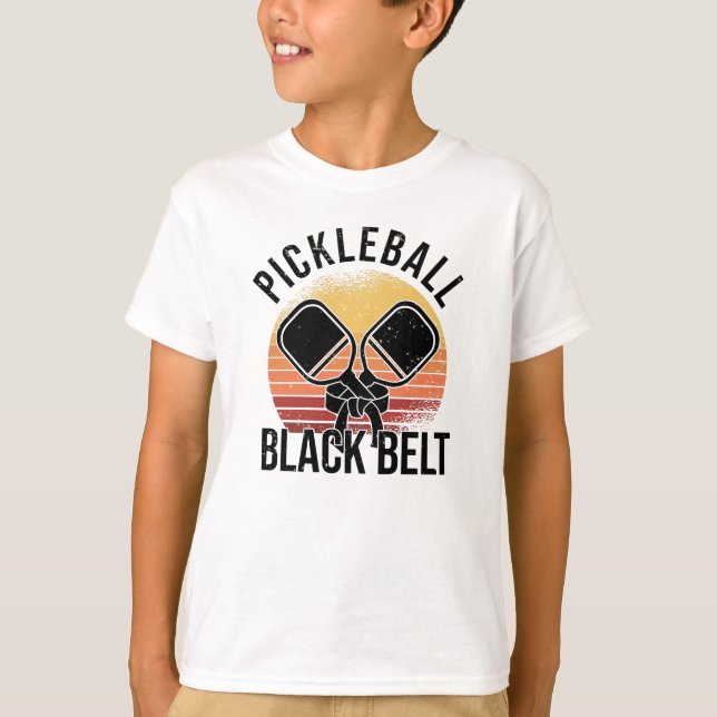 Pickleball Player Hobby Pickleball Black Strap T-Shirt (Front)