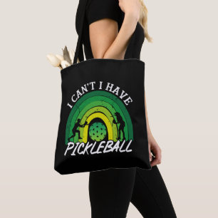 Pickleball Player I Cant I Have Pickleball Rainbow Tote Bag