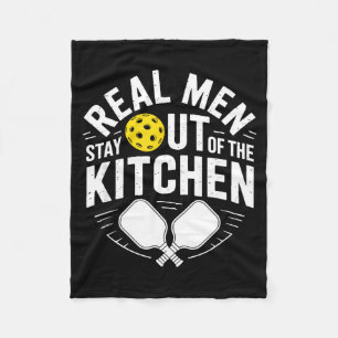 Pickleball player kitchen funny joke for enthusias fleece blanket