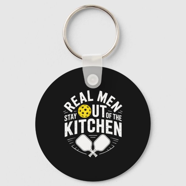 Pickleball player kitchen funny joke for enthusias keychain (Front)