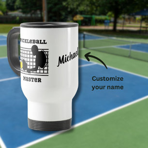 Pickleball player master winner custom name travel mug