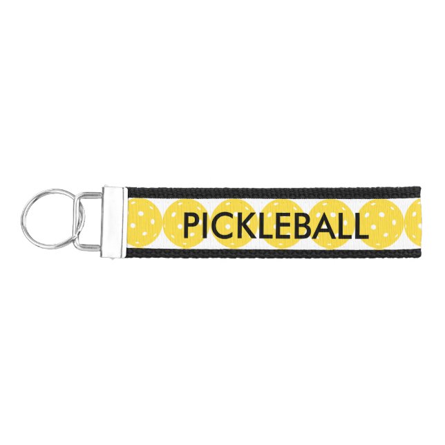 PIckleball Player Name, Phone Number, Custom Text  Wrist Keychain (Keys on Left)