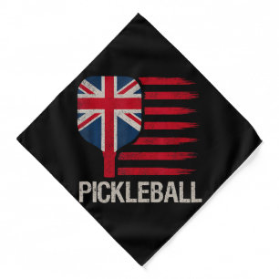 Pickleball Player Paddle Uk Flag Bandana