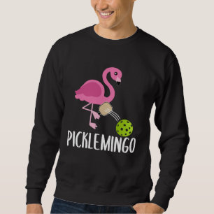Pickleball Player Paddleball  Picklemingo Pink Fla Sweatshirt