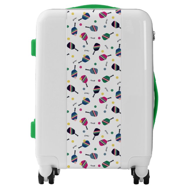 Pickleball Player Paddles and Ball Dink Custom Luggage (Front)