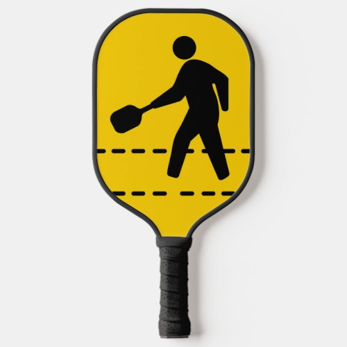 Pickleball Player Pedestrian Crossing Sign Pickleball Paddle