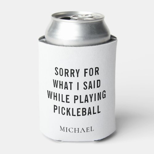 Pickleball Player Personalized Can Cooler
