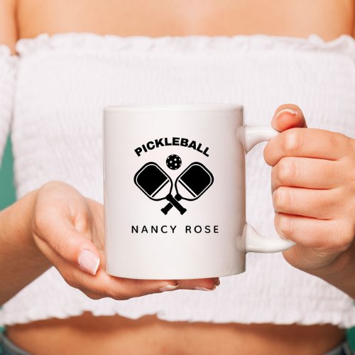Pickleball Player Personalized Name Coffee Mug