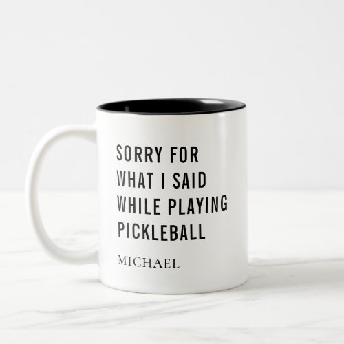 Pickleball Player Personalized Office Coworker Two_Tone Coffee Mug