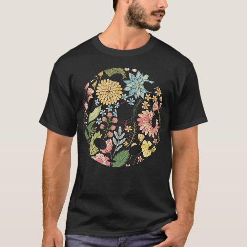 Pickleball Player Pickleball Ball Tropical Flower T_Shirt