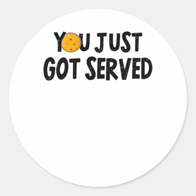 Pickleball Player Pickleball Saying Funny Hobby Classic Round Sticker (Front)