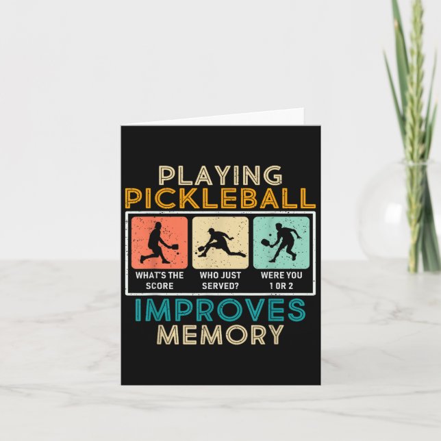 Pickleball Player Quote Funny Pickleball Lover Gra Card (Front)