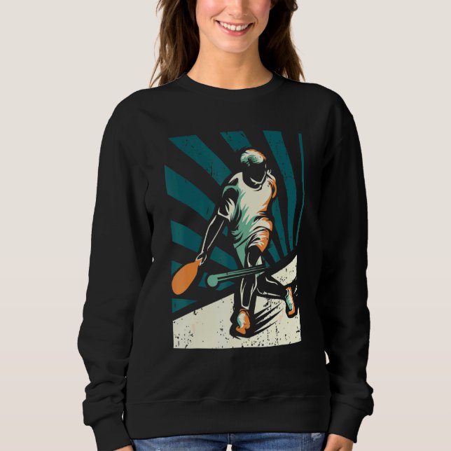 Pickleball Player Retro Vintage Sweatshirt (Front)