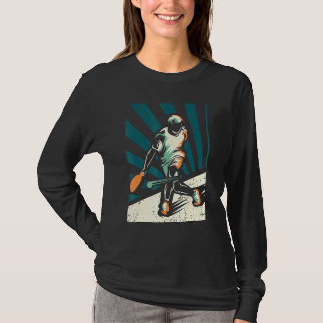 Pickleball Player Retro Vintage T-Shirt (Front)