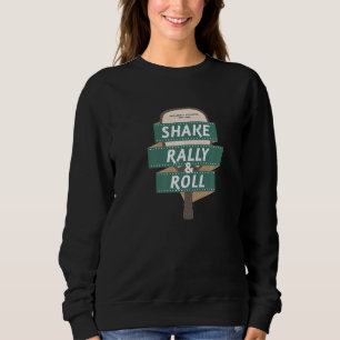 Pickleball Player Sake Rally Retro Paddle Vintage Sweatshirt