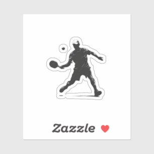 Pickleball Player Silhouette Sport Design Sticker