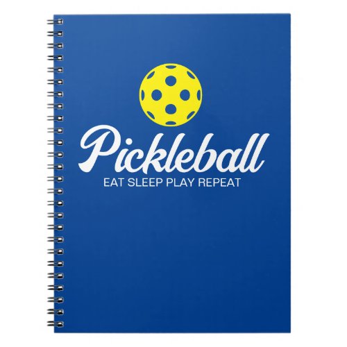Pickleball player spiral notebook with funny quote