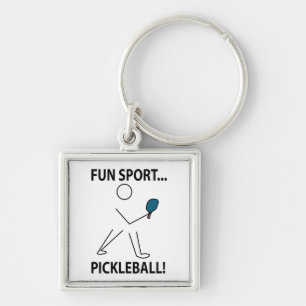 Pickleball Player Sports Fun Sport Pickleball Keychain